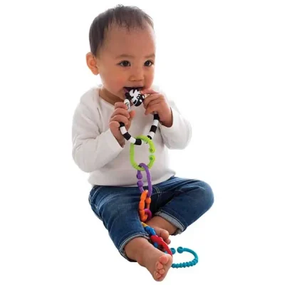 دندان گیر نوزاد برند پلی گرو مدل Zebra Links