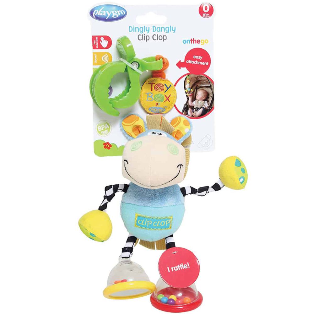 آویز عروسکی کالسکه نوزاد برند پلی گرو مدل Dingly Dangly