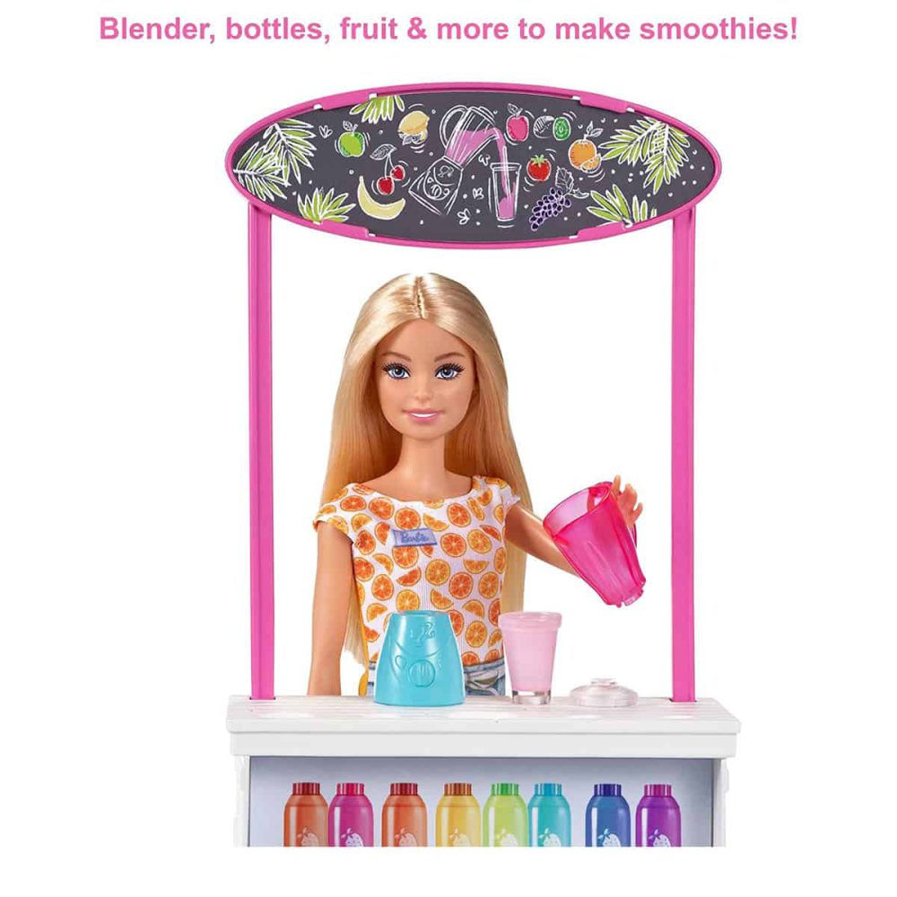 عروسک باربی فروشنده اسموتی Barbie مدل Smoothie Bar