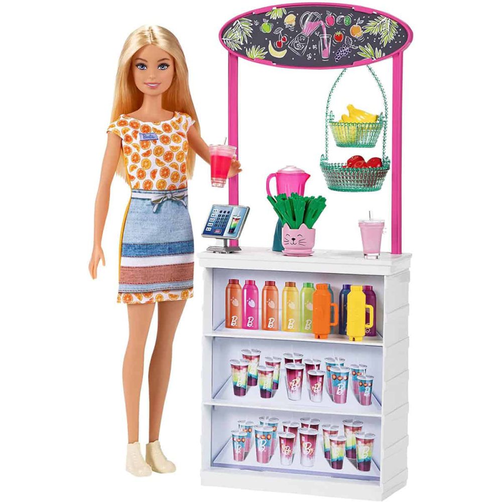 عروسک باربی فروشنده اسموتی Barbie مدل Smoothie Bar