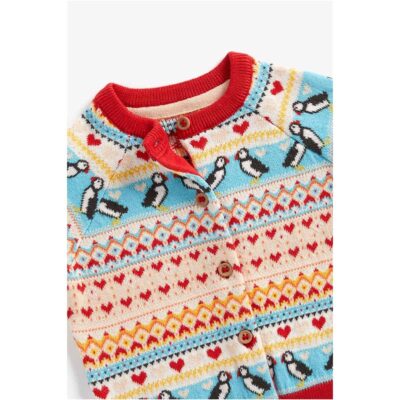 ژاکت بچه گانه دخترانه مادرکر مدل Puffin Fair Isle