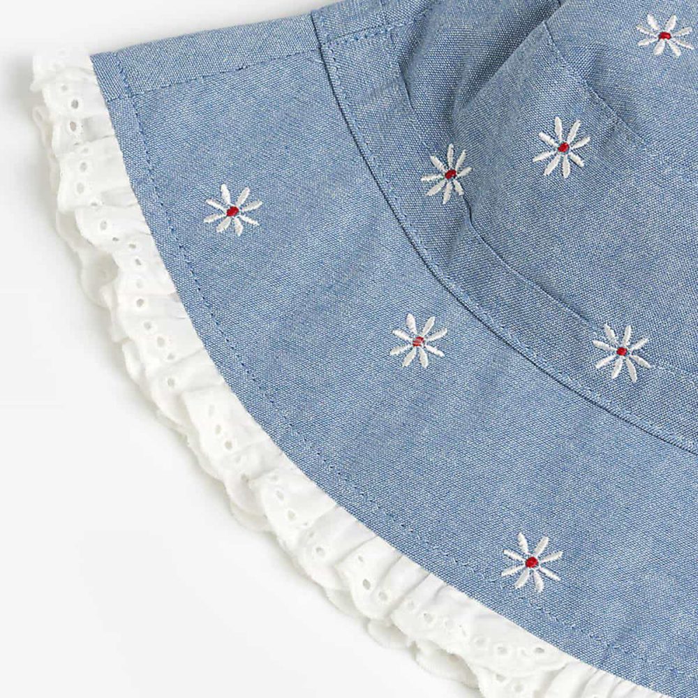 کلاه بچه گانه دخترانه مادرکر مدل Denim Sunhat