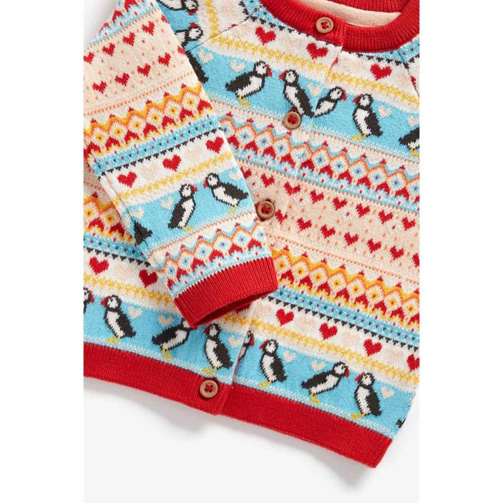 ژاکت بچه گانه دخترانه مادرکر مدل Puffin Fair Isle