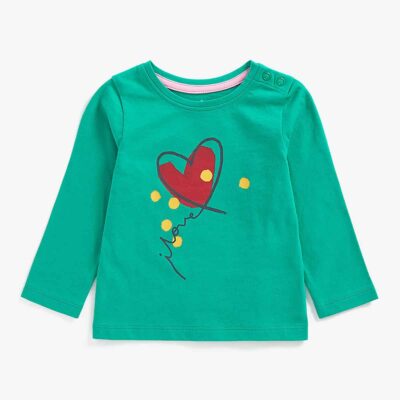 بلوز آستین بلند نوزادی مادرکر مدل Heart Print