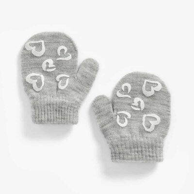 دستکش و کلاه بچه گانه دخترانه مادرکر مدل Heart Mittens