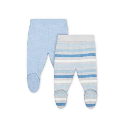 شلوار نوزادی مادرکر مدل My First Blue And Stripe Leggings