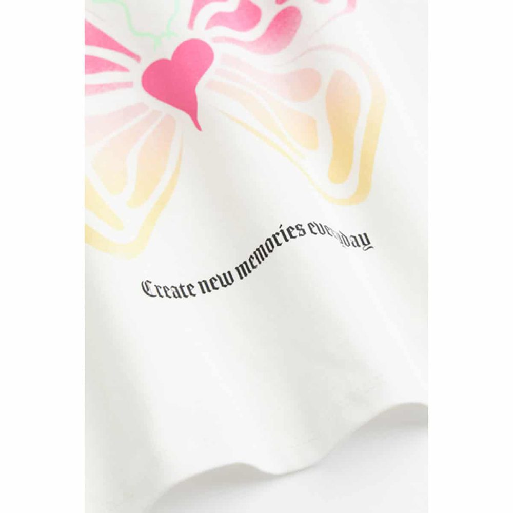 تیشرت دخترانه بچه گانه برند اچ اند ام مدل Cotton Crop Top