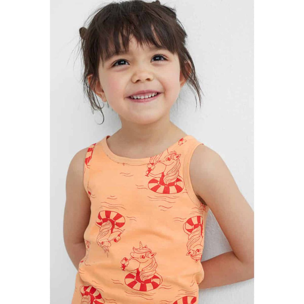 تاپ دخترانه بچه گانه برند اچ اند ام مدل Cotton Tank Top