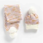 شال و کلاه بچه گانه دخترانه مادرکر مدل Chunky Knit
