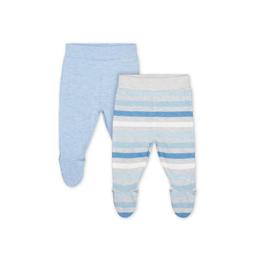شلوار نوزادی مادرکر مدل My First Blue And Stripe Leggings