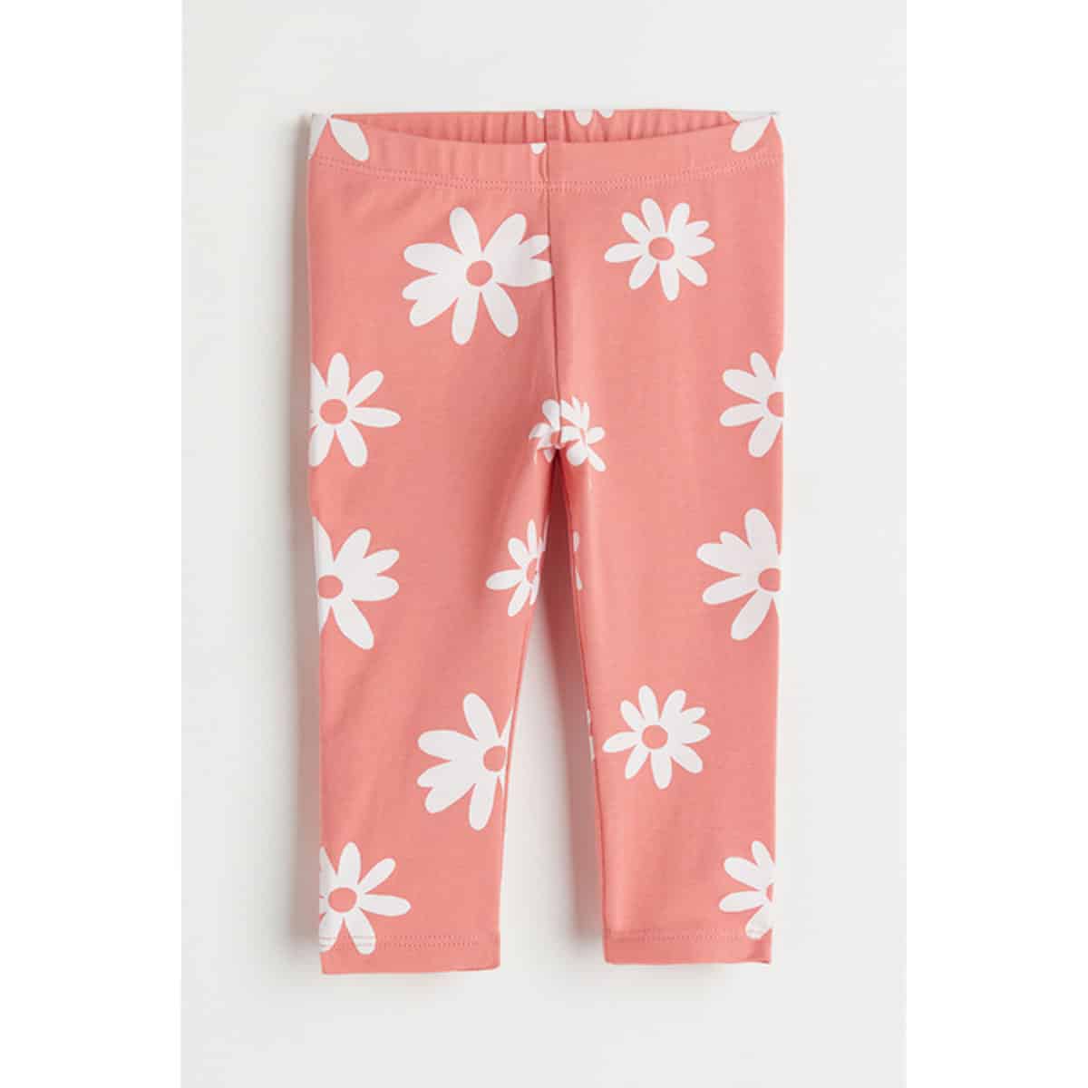 شلوار نوزادی برند اچ اند ام مدل Floral Leggings