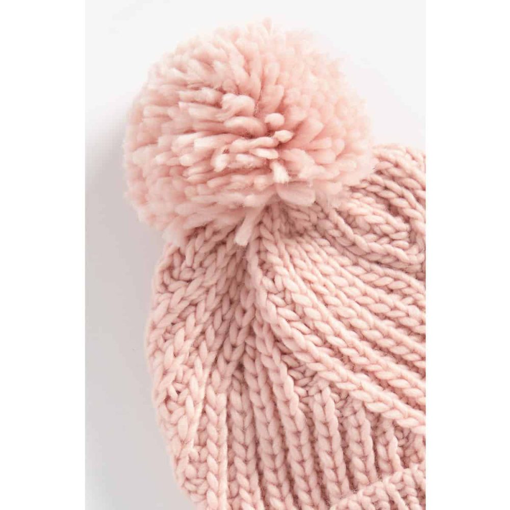 کلاه بافتنی بچه گانه دخترانه مادرکر مدل Pink Hat