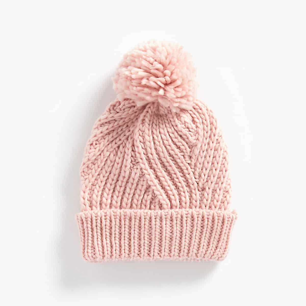 کلاه بافتنی بچه گانه دخترانه مادرکر مدل Pink Hat