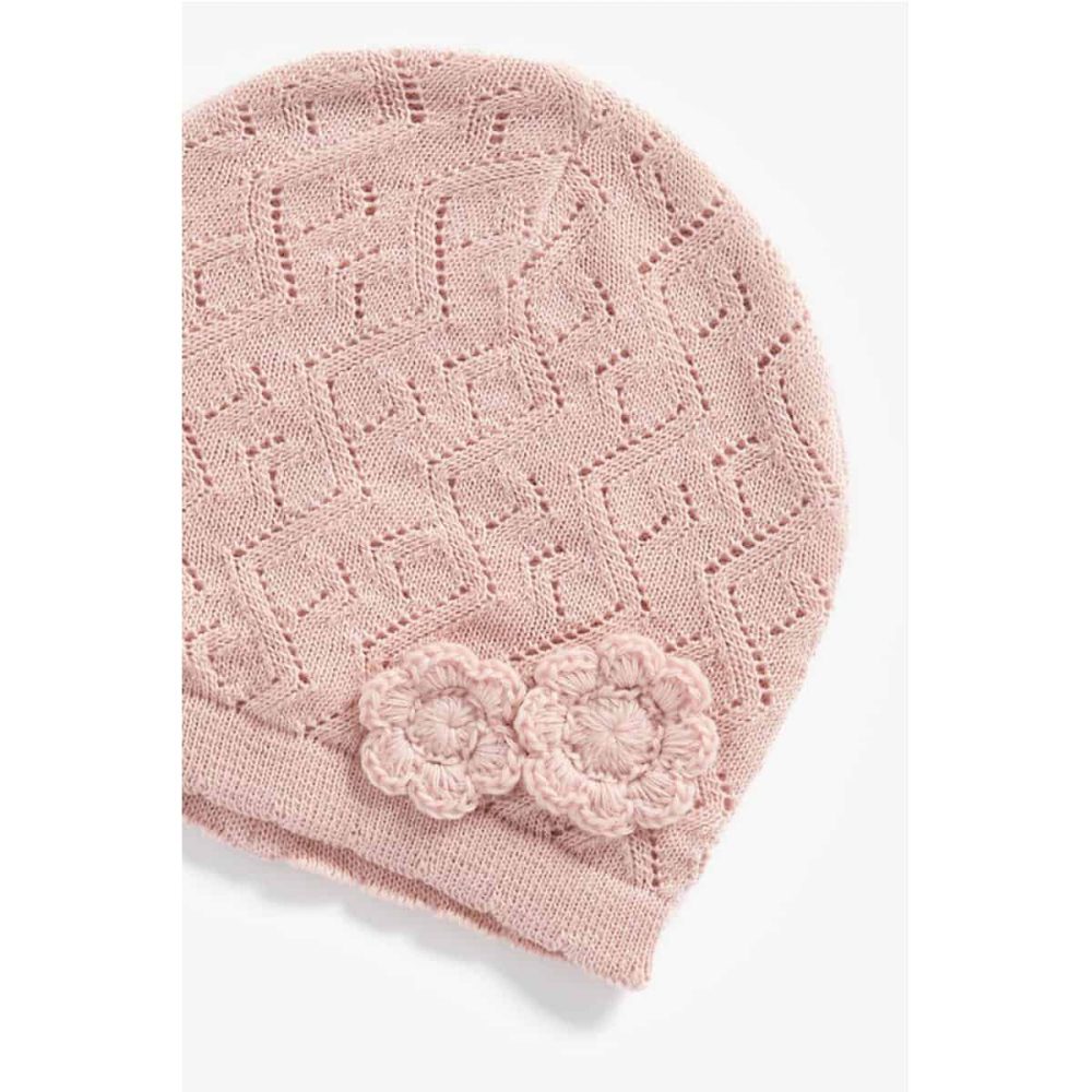 کلاه بافتنی بچه گانه دخترانه مادرکر مدل Pointelle Hat