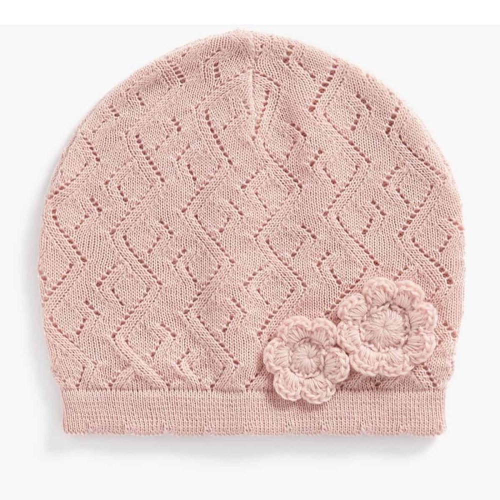 کلاه بافتنی بچه گانه دخترانه مادرکر مدل Pointelle Hat