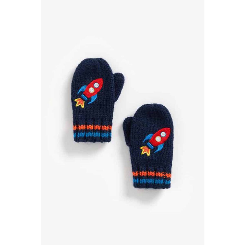 دستکش و کلاه بچه گانه پسرانه مادرکر مدل Rocket Knitted
