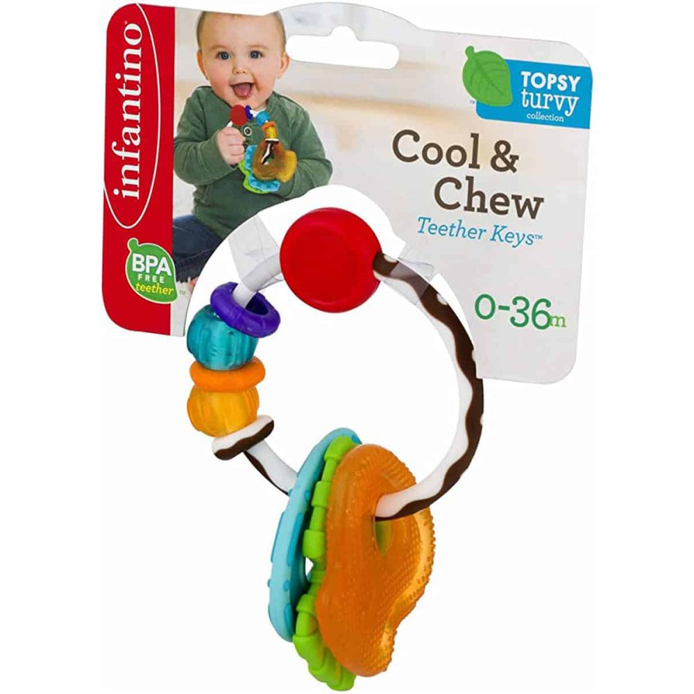 دندان گیر جغجغه ای نوزاد اینفنتینو Infantino مدل Teether Keys