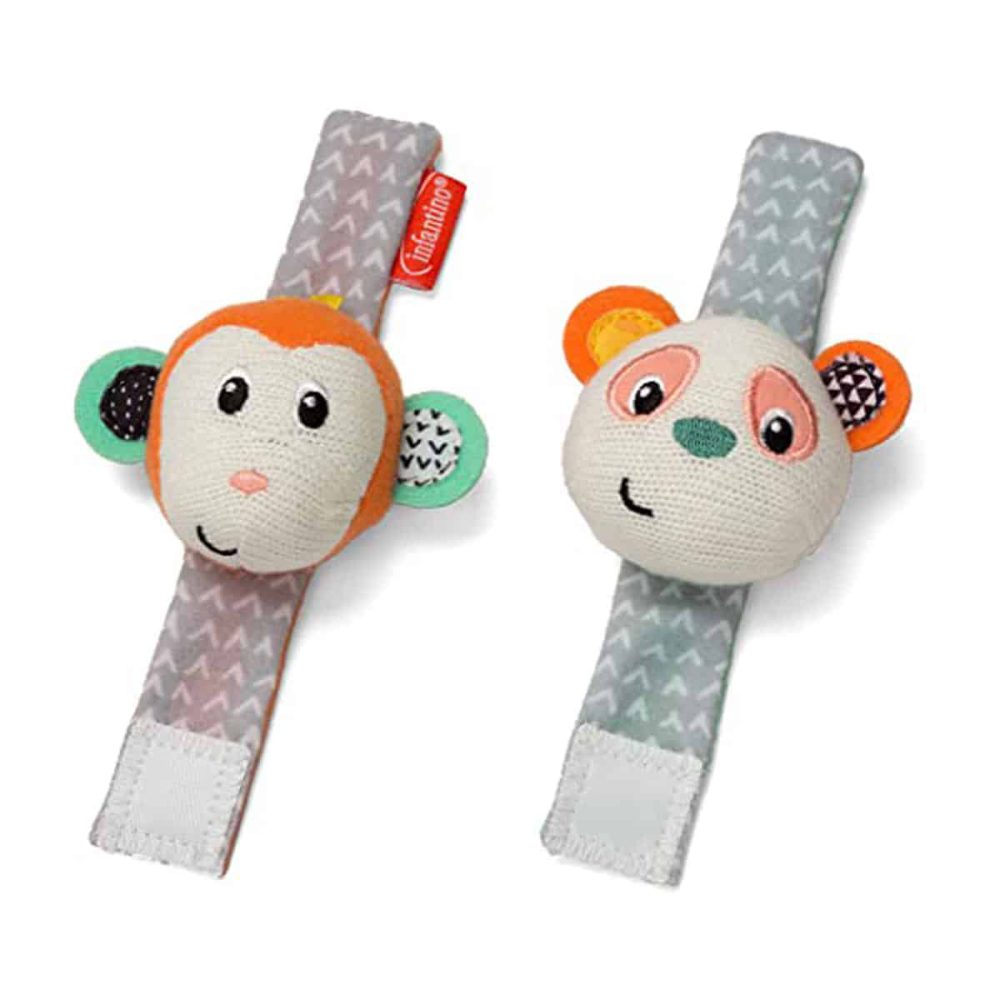 مچ بند جغجغه ای نوزاد اینفنتینو Infantino مدل Wrist Rattles