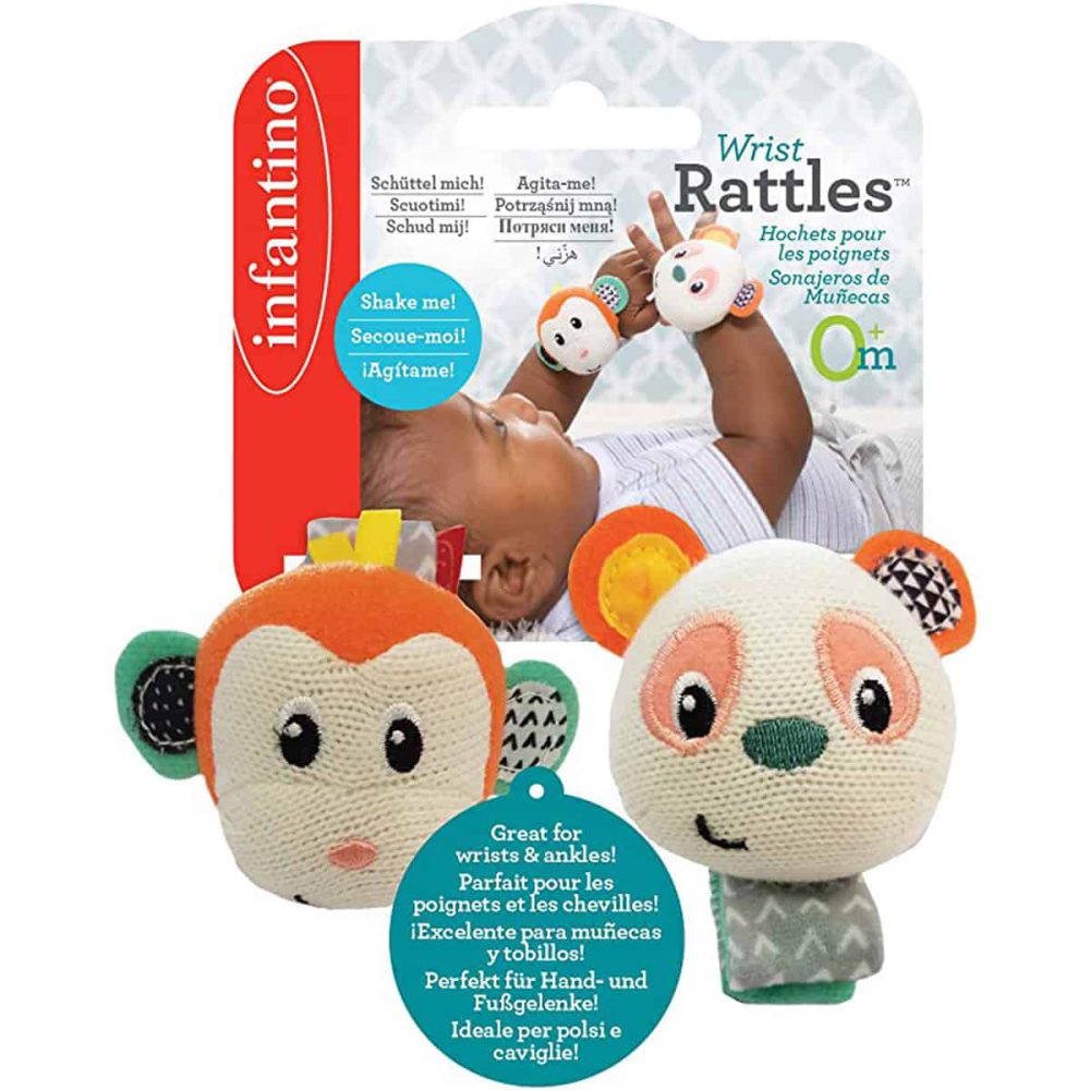 مچ بند جغجغه ای نوزاد اینفنتینو Infantino مدل Wrist Rattles