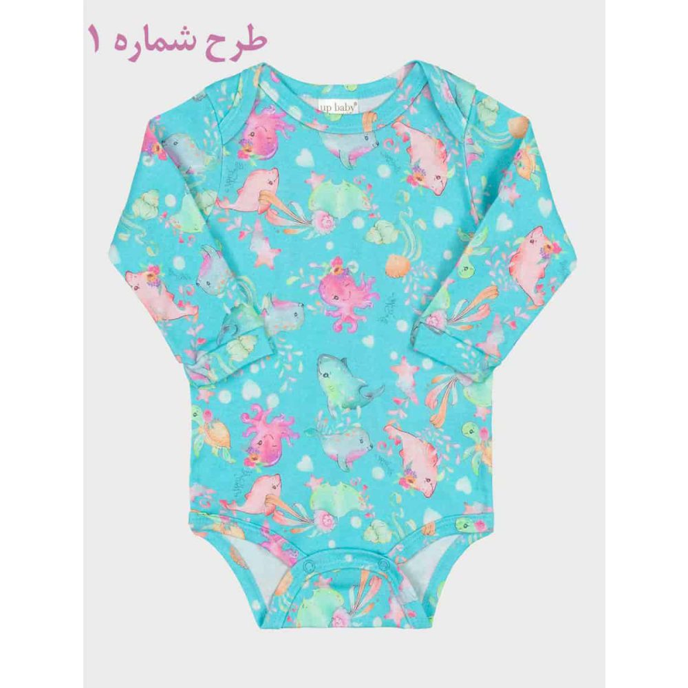سرهمی نوزاد برند Up Baby مدل Infant Printed Half Bodysuit