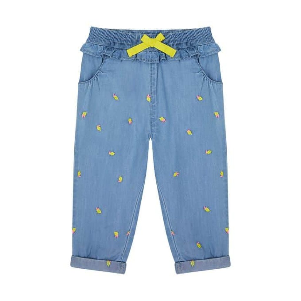 شلوار جین نوزادی برند مادرکر مدل Lemon Embroidered
