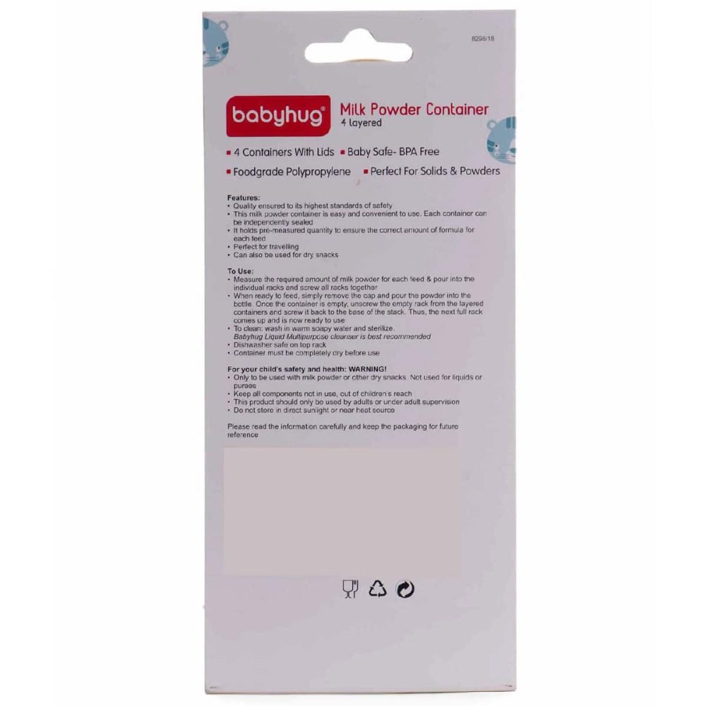ظروف نگهدارنده غذای کودک برند Babyhug مدل 4 Racks