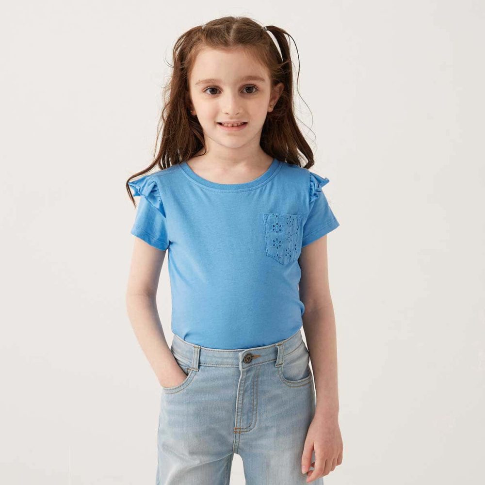 تیشرت دخترانه بچه گانه مکس مدل Embroidered