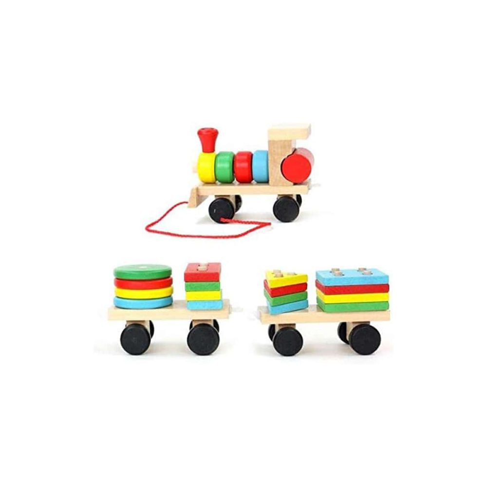 اسباب بازی آموزشی قطار اشکال هندسی مدل Three Small Trains