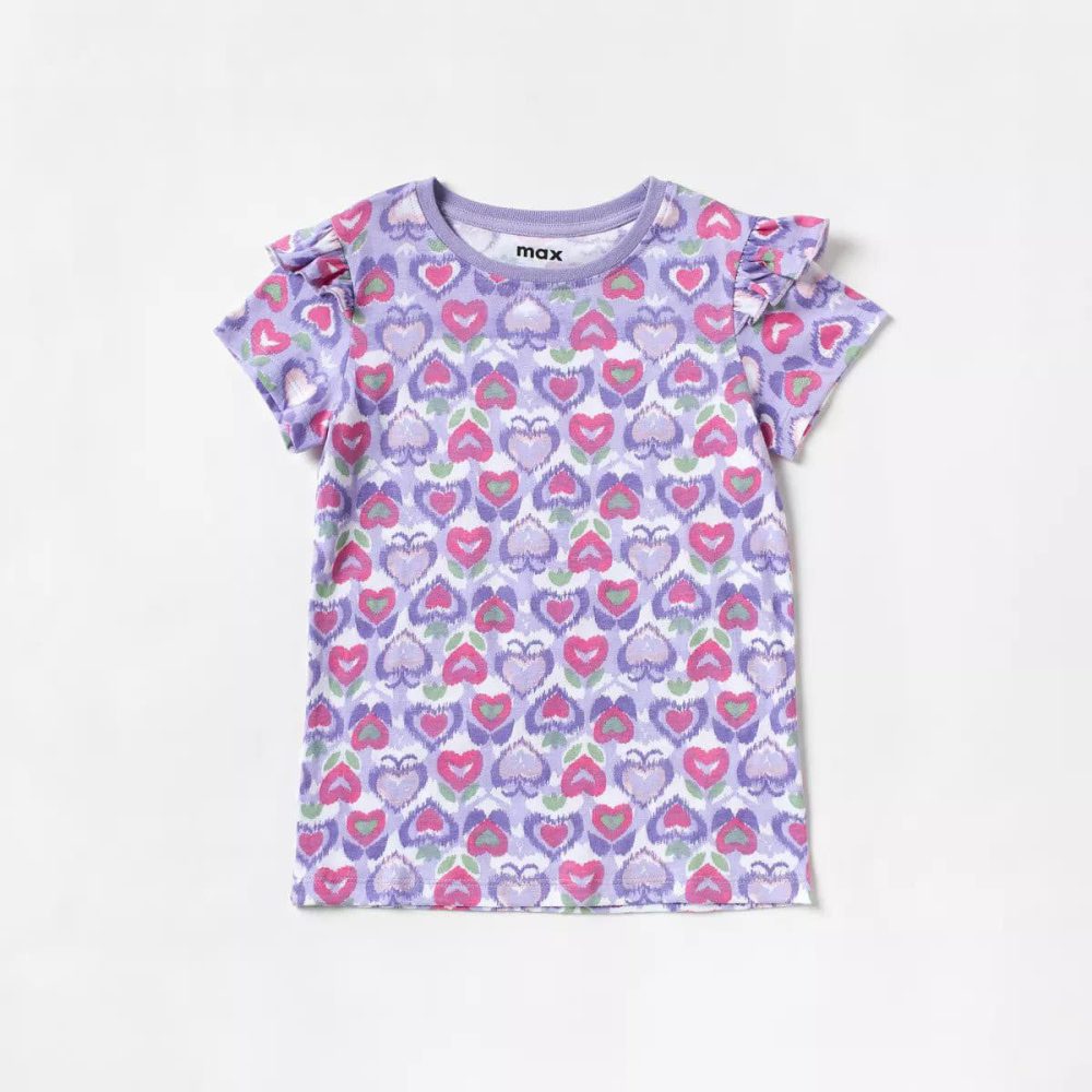 تیشرت دخترانه بچه گانه مکس مدل Ikat Heart