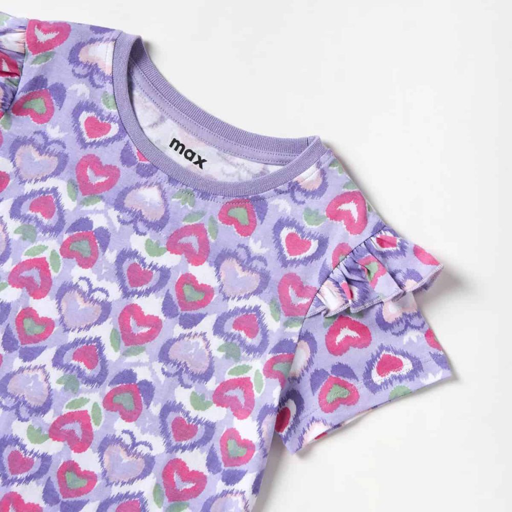 تیشرت دخترانه بچه گانه مکس مدل Ikat Heart