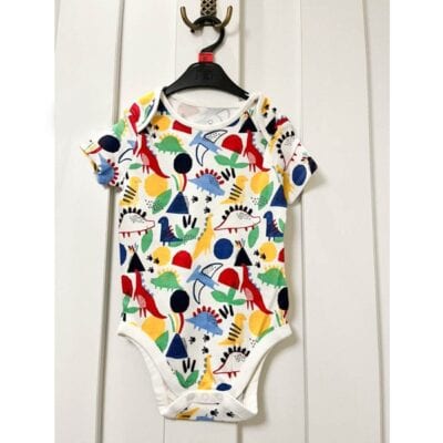 ست سرهمی پیشبندی نوزاد مادرکر مدل Dino Bib Short