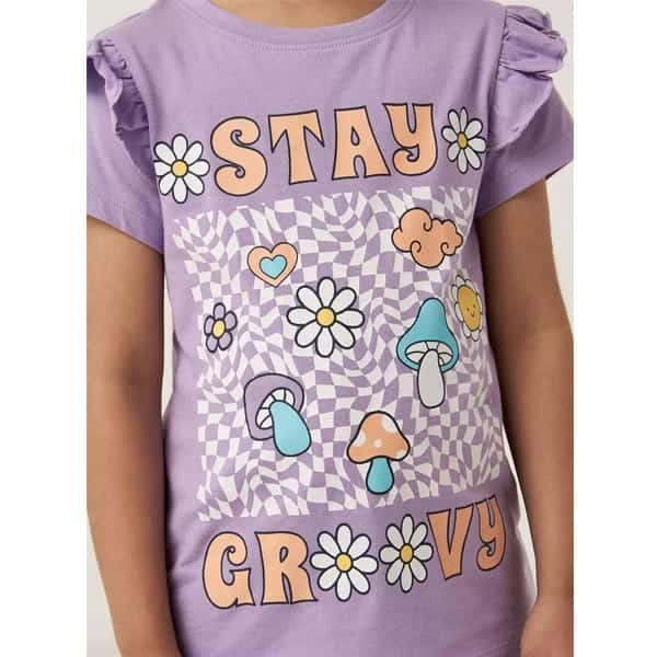 تیشرت دخترانه بچه گانه مکس مدل Ruffle Detail