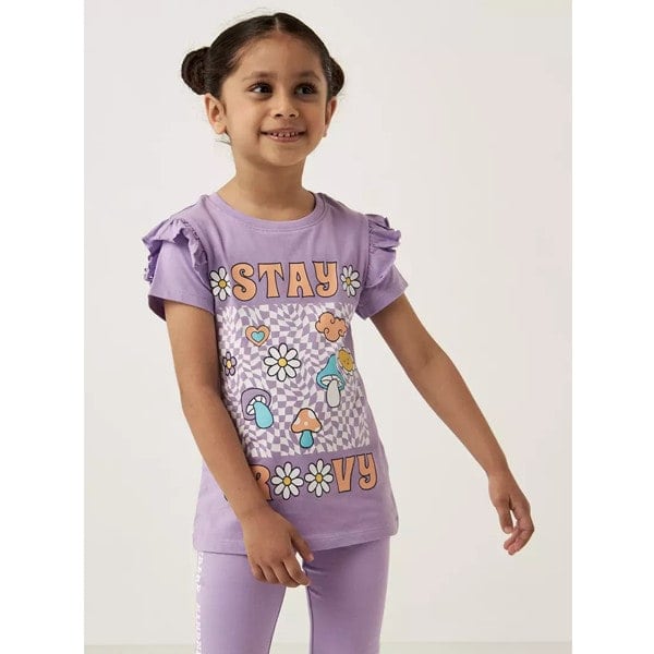 تیشرت دخترانه بچه گانه مکس مدل Ruffle Detail