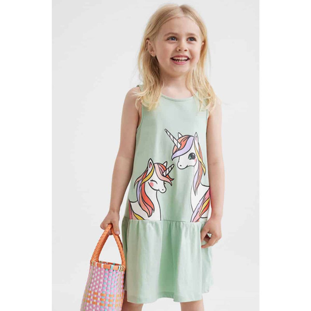 پیراهن بچه گانه دخترانه برند اچ اند ام مدل Unicorn Dress