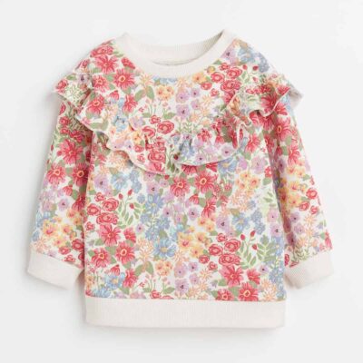 بلوز آستین بلند دخترانه بچه گانه برند اچ ام اند مدل Sweatshirt Floral