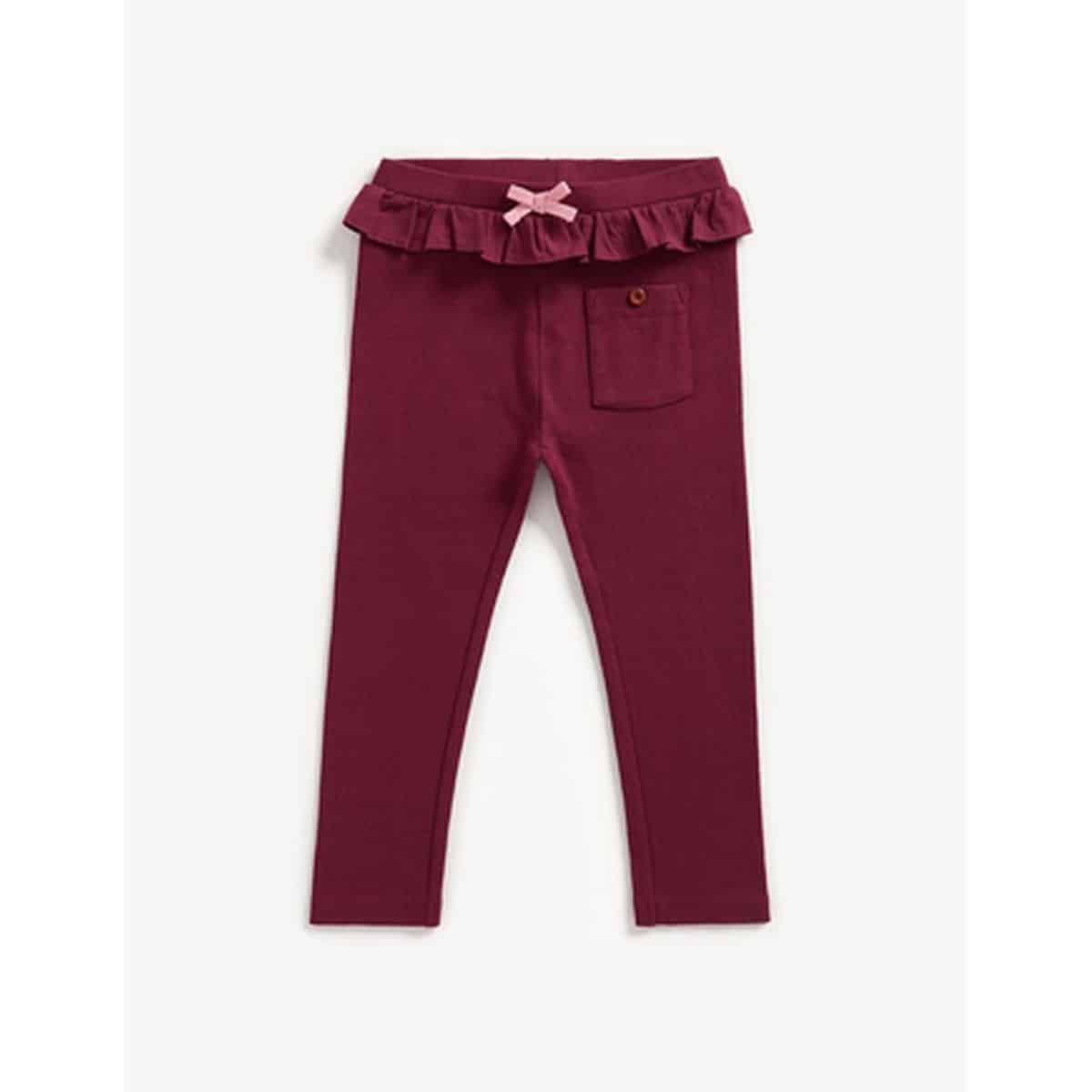 شلوار دخترانه بچه گانه مادرکر مدل Burgundy Leggings-4