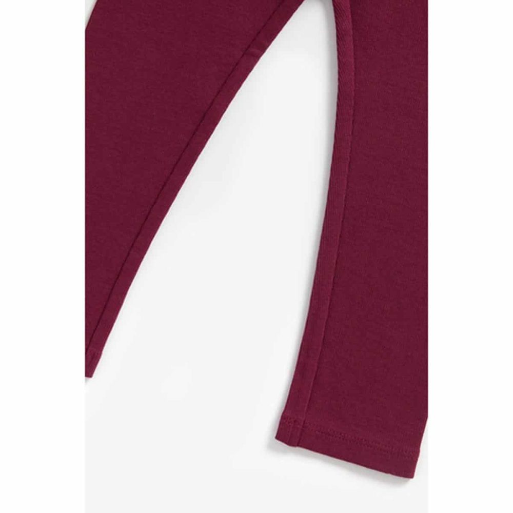 شلوار دخترانه بچه گانه مادرکر مدل Burgundy Leggings-3