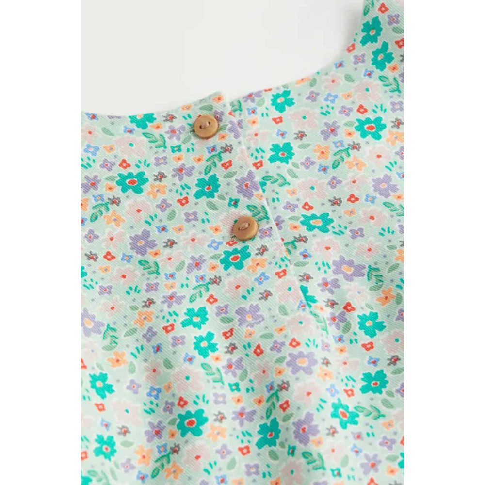 بلوز آستین بلند دخترانه بچه گانه برند اچ اند ام مدل Flounce Trimmed