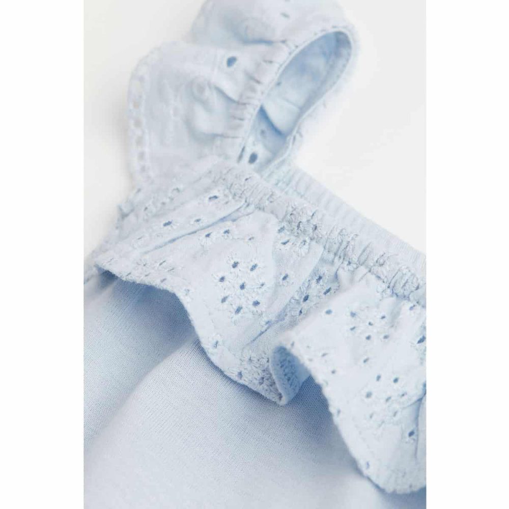 سرهمی نوزادی دخترانه برند اچ اند ام مدل Frill-Trimmed Bodysuit