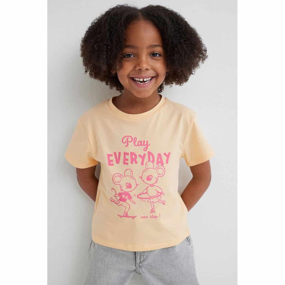 تیشرت دخترانه بچه گانه برند اچ اند ام مدل Printed Tshirt Mice