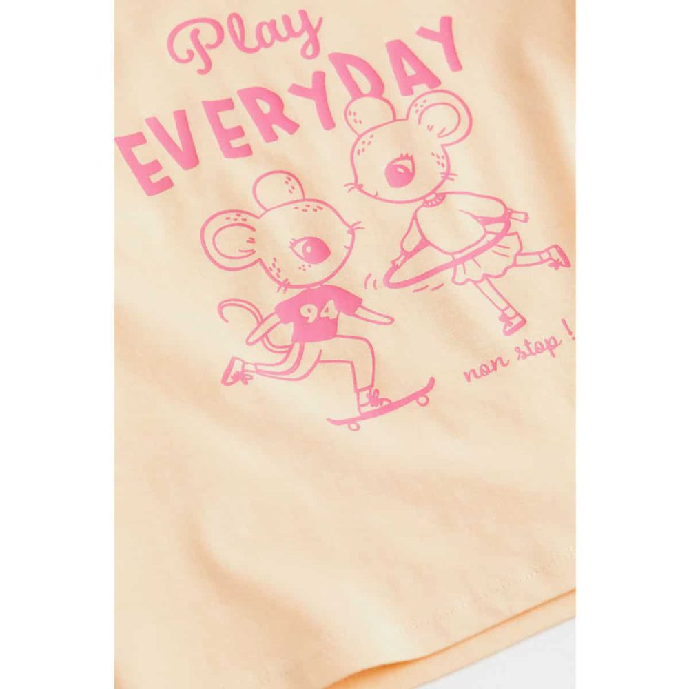 تیشرت دخترانه بچه گانه برند اچ اند ام مدل Printed Tshirt Mice