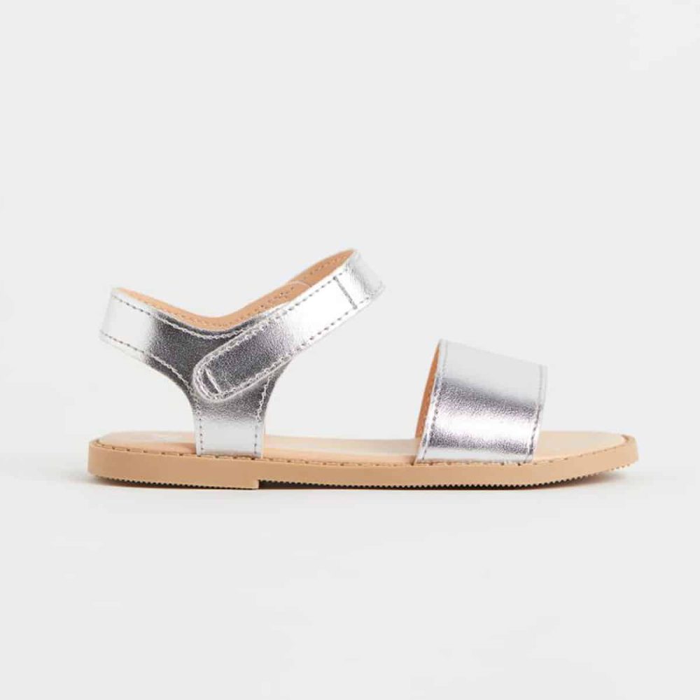 صندل دخترانه بچه گانه برند اچ اند ام مدل Silver Colored