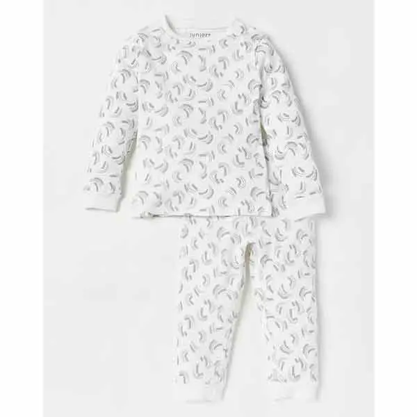 بلوز و شلوار راحتی بچه گانه برند جونیورز مدل White-Gray