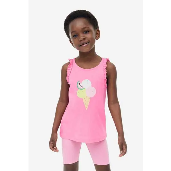 تاپ دخترانه بچه گانه برند اچ اند ام مدل Ice Cream