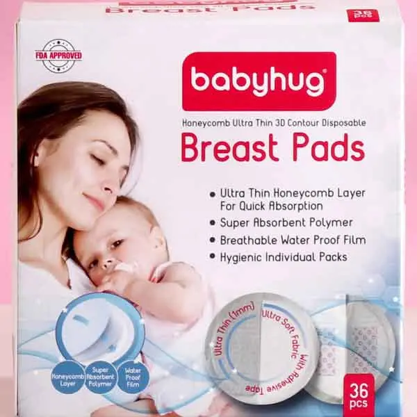 پد سینه برند Babyhug بسته 36 و 96 عددی مناسب دوران شیردهی