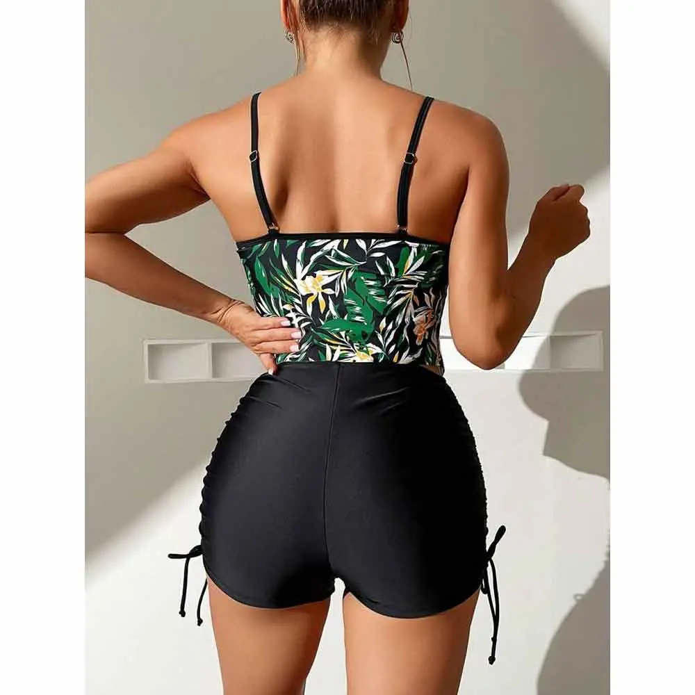 مایو شنا دو تکه زنانه برند شین مدل Tropical Design