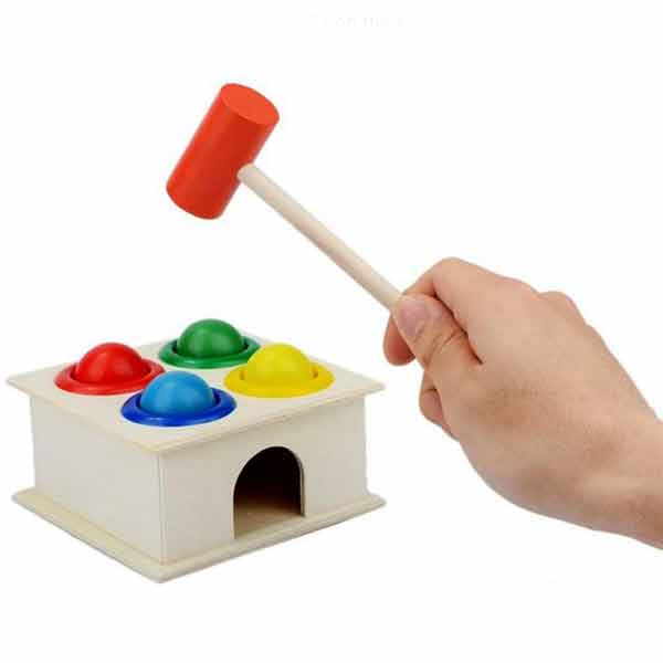 اسباب بازی چوبی گوی و چکش مدل Hammer Case