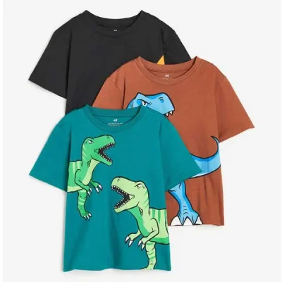 تیشرت بچه گانه پسرانه اچ اند ام مدل Dinosaurs