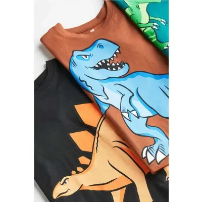 تیشرت بچه گانه پسرانه اچ اند ام مدل Dinosaurs