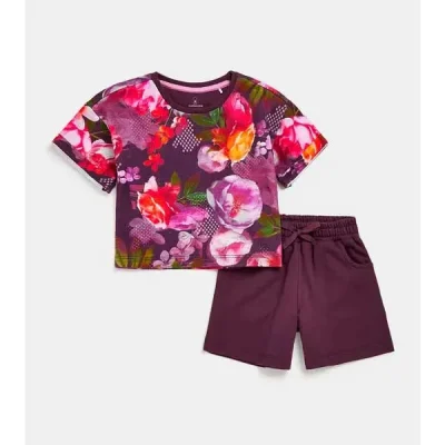 تیشرت و شلوارک بچه گانه دخترانه مادرکر مدل Floral